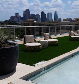 Artificial grass rooftops