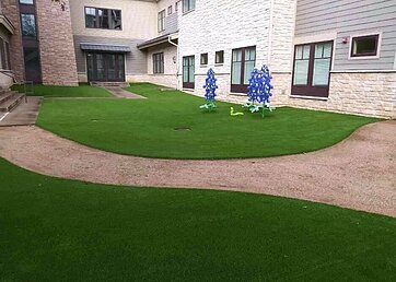 Artificial grass lawn at the Ronald McDonald House