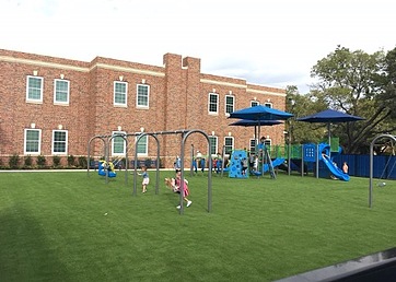 School playground installed with IPEMA certified turf